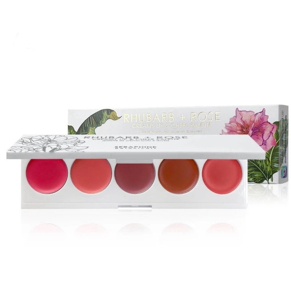 Seraphine botanicals Cream Lip & Cheek Palette with SLMISSGLAM Brush NEW - Picture 4 of 11